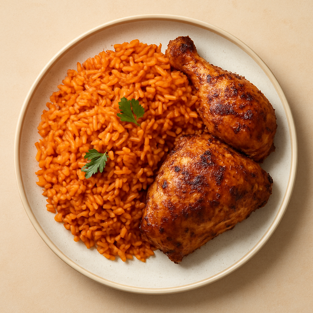 Jollof Rice + Chicken